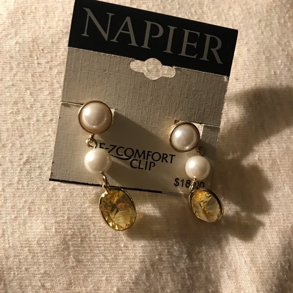 Napier clip on earrings NWT